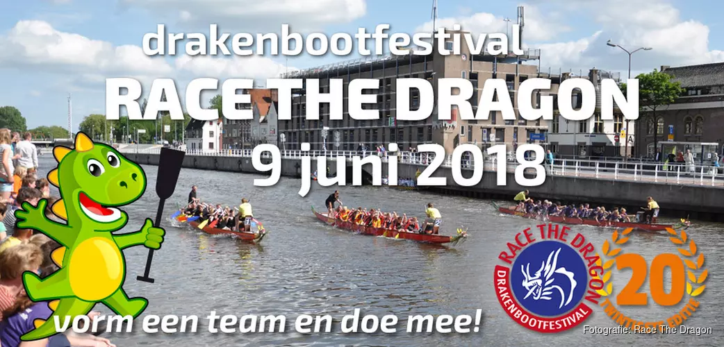 Op 9 juni organiseert drakenbootvereniging United Dragons in Alkmaar de 20e editie van Race The Dragon.