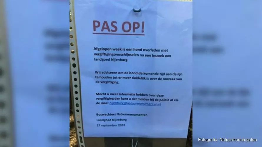 Natuurmonumenten waarschuwt voor gif op landgoed: "Houd uw hond aan de lijn"