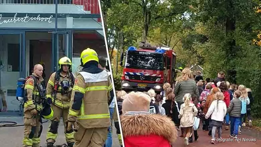 Brandoefening Bergense scholen bijna afgelast door echte melding