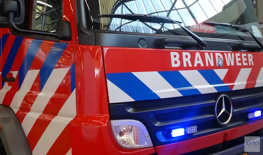 Brandje in vuilniswagen(video)