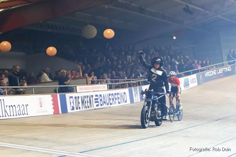 Nummers 1, 2 én 3 EK Stayeren aan de start bij Wieler 3 daagse Alkmaar