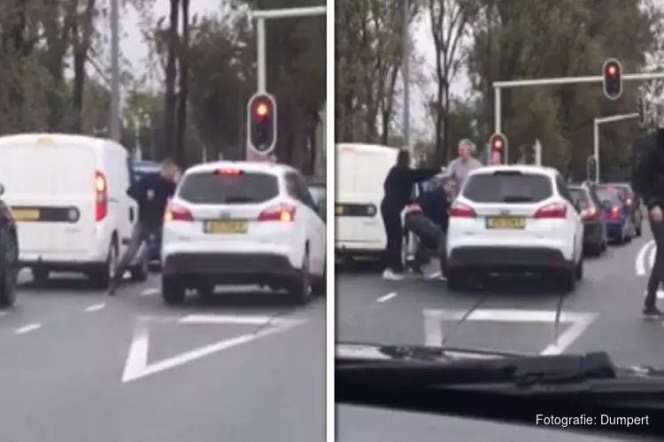 VIDEO: Man mishandelt bestuurder auto voor stoplicht