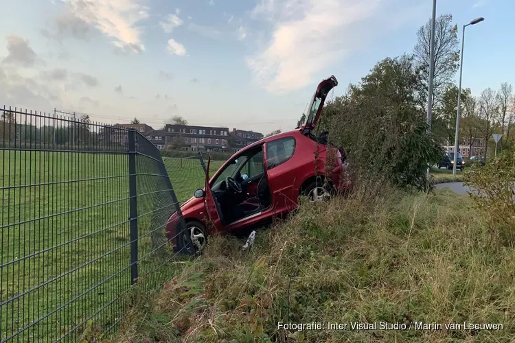 Automobiliste raakt van de weg