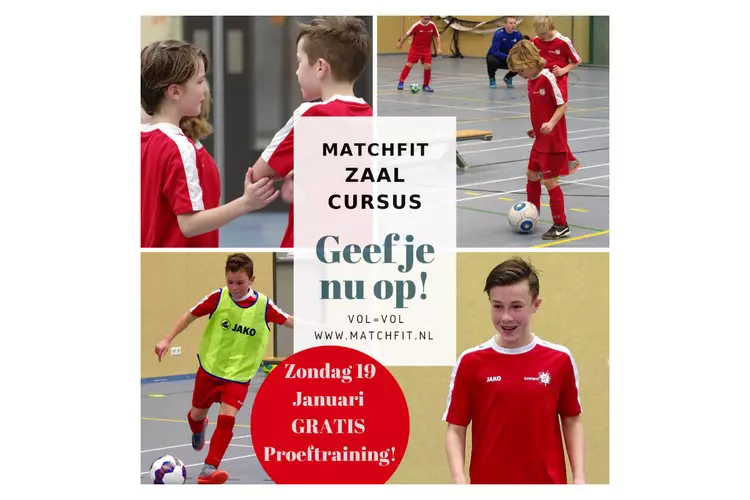 Voetbalschool Matchfit organiseert gratis proeftraining in de zaal