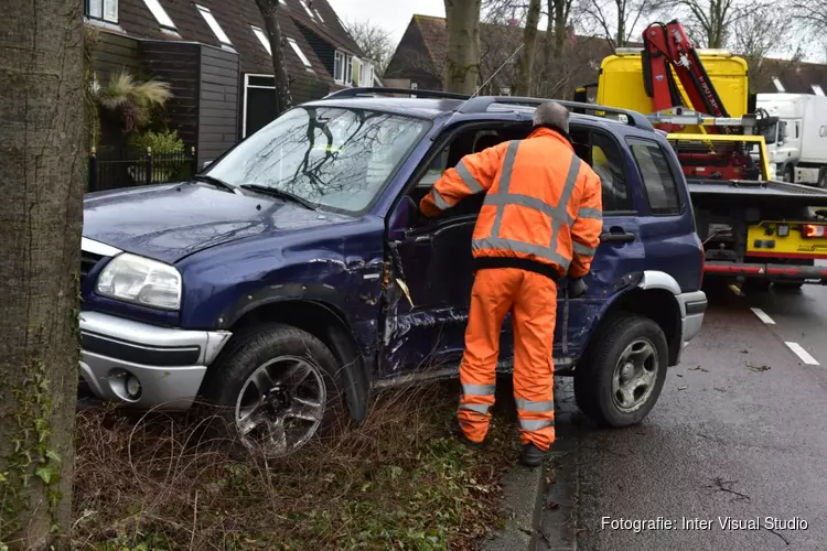 Auto tegen boom