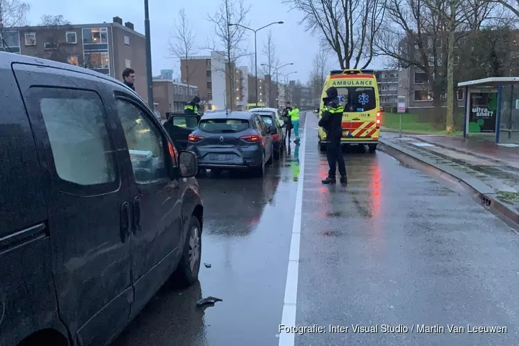 Kettingbotsing met vier personenauto&#39;s op Koelmalaan