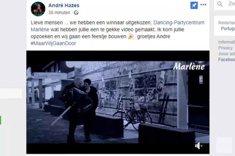 Dancing Marlène wint kroegactie André Hazes