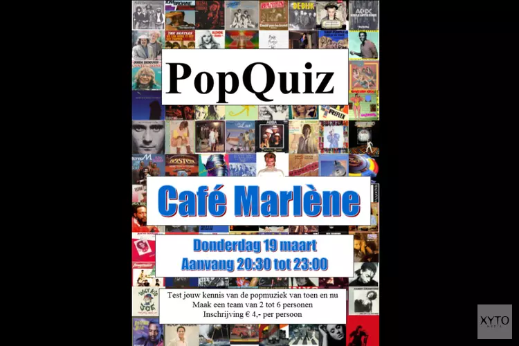 PopQuiz in Marlène vanaf 19 maart