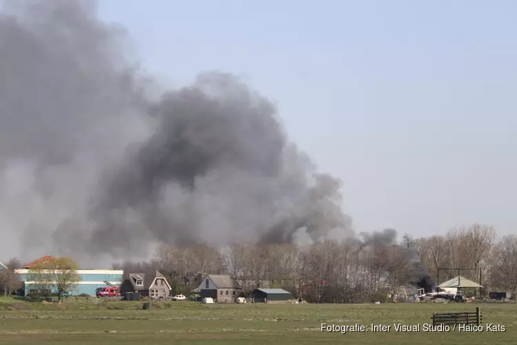 Vrachtwagen in de brand