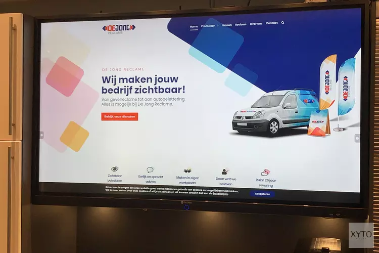 De Jong Reclame helpt bedrijven ook met beeldschermcommunicatie