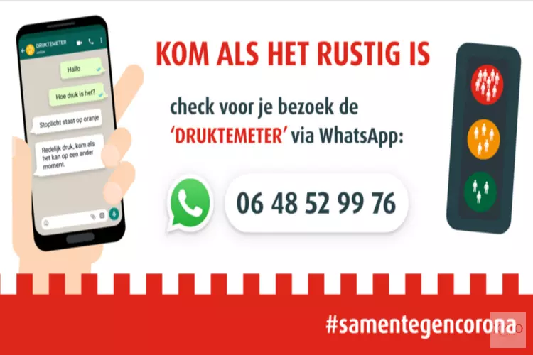 Gebruik Whatsapp voor bezoek aan binnenstad om drukte te mijden!