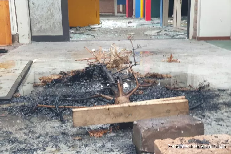 Brandje in voormalige school Schermerhorn