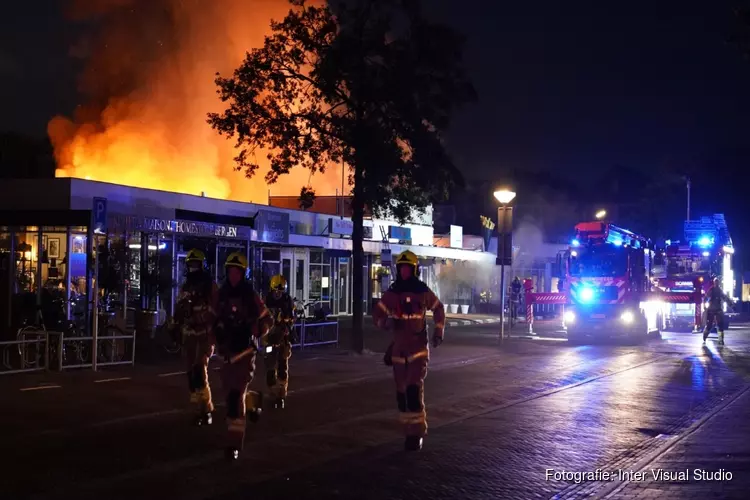 Grote brand in centrum in Bergen