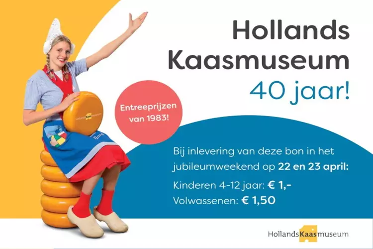 Hollands Kaasmuseum bestaat 40 jaar. Komend weekend toegang voor de prijzen van 1983