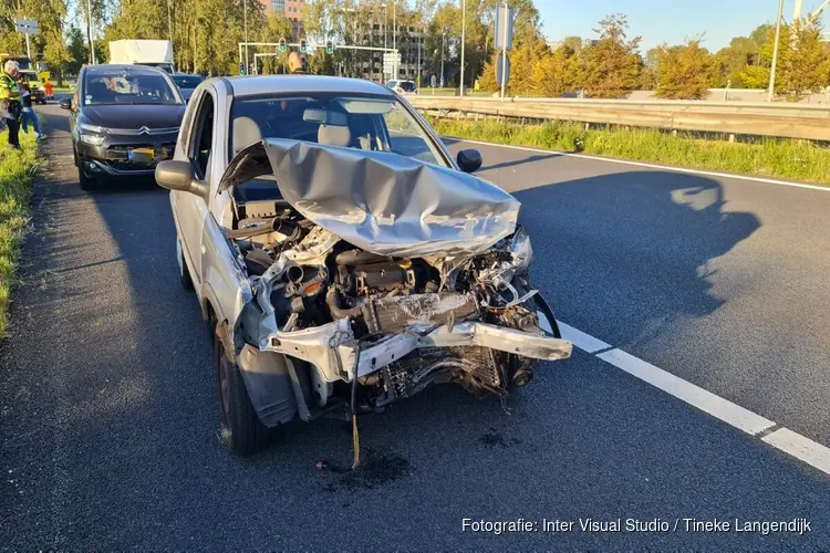 Bestuurder aangehouden na botsing op A9 bij Alkmaar