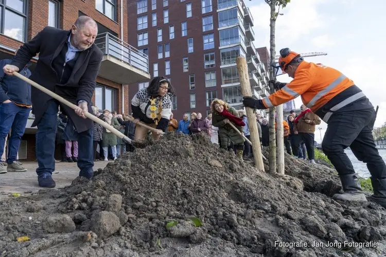 De eerste boom is geplant - nog 4.999 in het verschiet