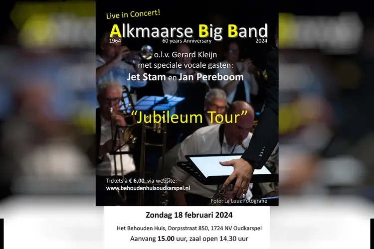 Alkmaarse Big Band jubileert in Het Behouden Huis