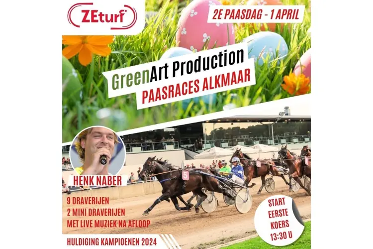 Paasmaandag 1 April elf draverijen in de Alkmaar ZEturf Arena!