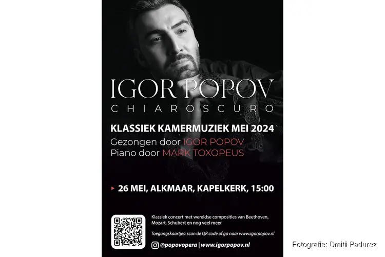 Operazanger Igor Popov brengt betoverend concert ‘Chiaroscuro’ in Alkmaar
