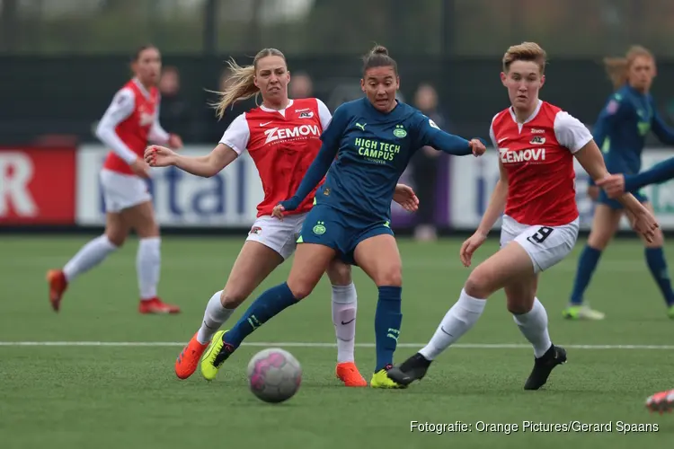 AZ Vrouwen knokken zich naast PSV in enerverend duel