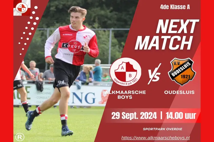 Alkmaarsche Boys ontvangt Oudesluis in eerste thuiswedstrijd