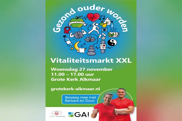 Vitaliteitsmarkt XXL: ‘Gezond ouder worden’ in de Grote Kerk Alkmaar