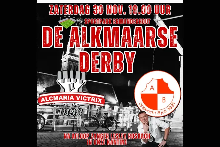 Stadsderby en absolute kraker Alcmaria Victrix-Alkmaarsche Boys op zaterdagavond