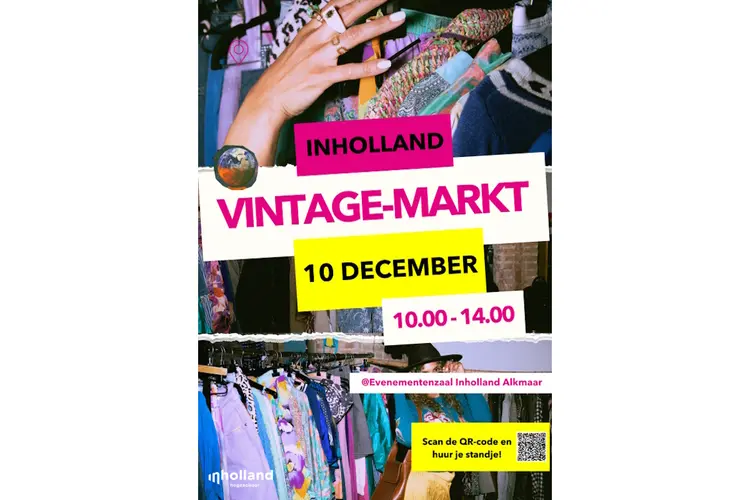 Duurzame vintagemarkt bij Inholland Alkmaar