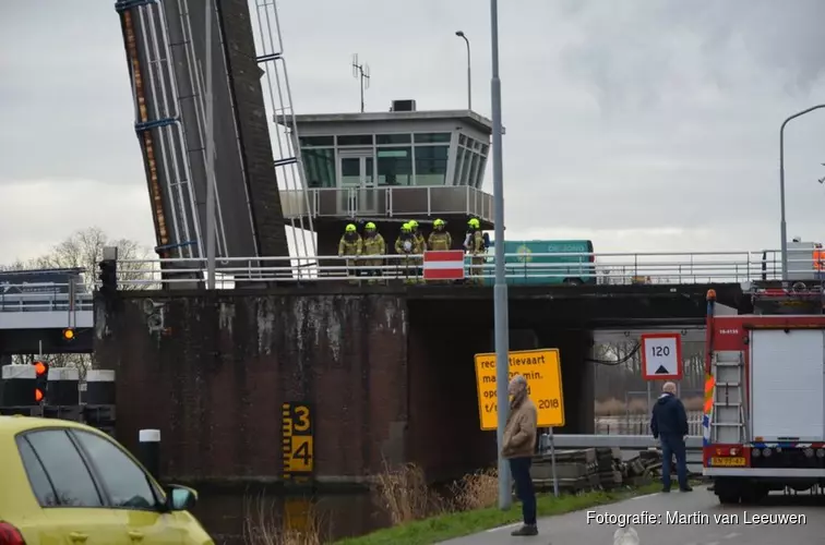 Gaslek bij werkzaamheden aan Leeghwaterbrug in Alkmaar